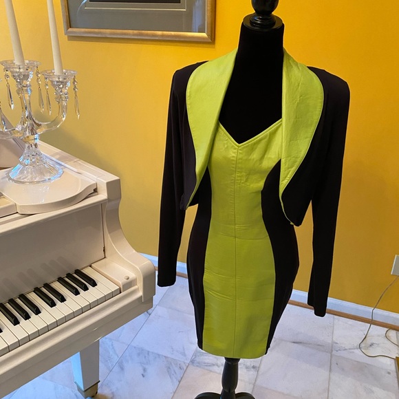 Cache Dresses & Skirts - Leather and Lycra dress